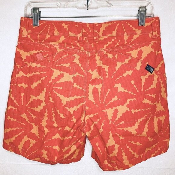 The North Face Printed Cotton Shorts Women’s Size 4 Casual  5” Inseam Coral - Picture 6 of 7